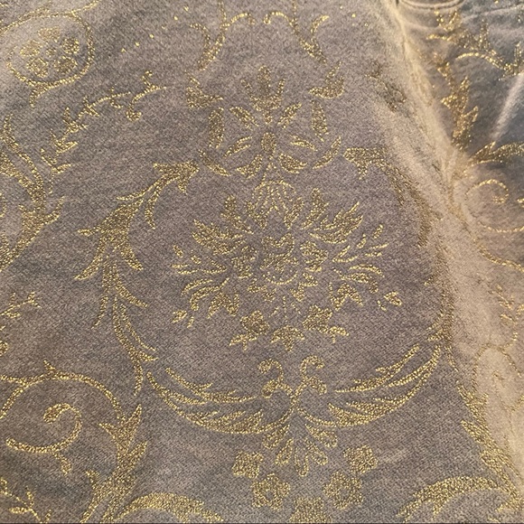 2/$35 Chico Gray Velvet with Gold Floral Designs 1.5 Petite M P 10P 10 P - Picture 3 of 5
